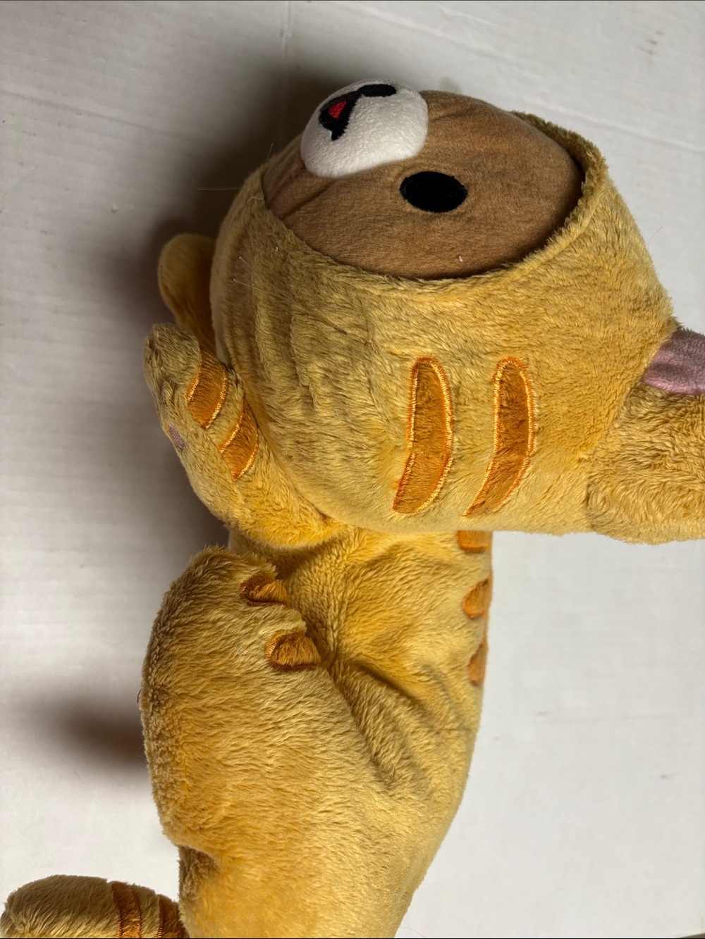 Rilakkuma Yellow Tiger Laydown Stuffed Animal Plushie - Soft Cuddly Toy
